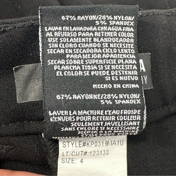 KUT FROM THE KLOTH Mia Ankle Skinny Pants Ponte Knit High Rise Black Sz 4 - Picture 8 of 8
